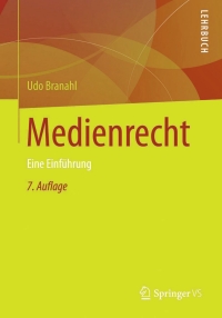 Imagen de portada: Medienrecht 7th edition 9783658009564