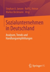 Imagen de portada: Sozialunternehmen in Deutschland 9783658010737