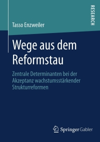Cover image: Wege aus dem Reformstau 9783658012212