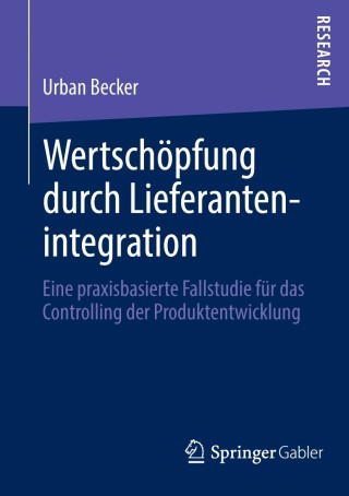 Cover image: Wertschöpfung durch Lieferantenintegration 9783658012977