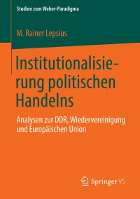 Cover image: Institutionalisierung politischen Handelns 9783658013257