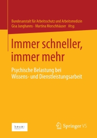 Cover image: Immer schneller, immer mehr 9783658014445