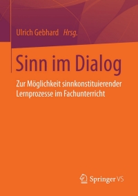 Cover image: Sinn im Dialog 9783658015466