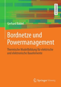 Imagen de portada: Bordnetze und Powermanagement 9783658015589