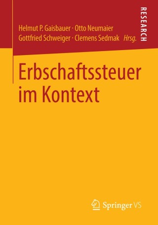 Cover image: Erbschaftssteuer im Kontext 9783658016357