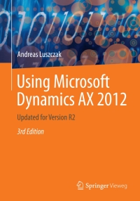 Imagen de portada: Using Microsoft Dynamics AX 2012 3rd edition 9783658017088