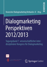 Cover image: Dialogmarketing Perspektiven 2012/2013 9783658020385