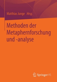 Cover image: Methoden der Metaphernforschung und -analyse 9783658020934