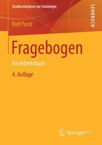 Titelbild: Fragebogen 4th edition 9783658021177