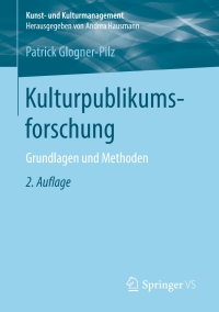 Cover image: Kulturpublikumsforschung 2nd edition 9783658021474