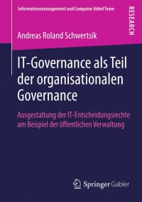 Cover image: IT-Governance als Teil der organisationalen Governance 9783658021603