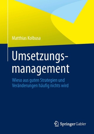 Cover image: Umsetzungsmanagement 9783658022365