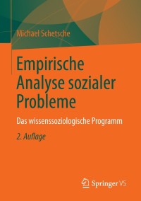 Cover image: Empirische Analyse sozialer Probleme 2nd edition 9783658022792