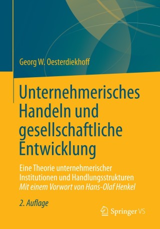 Cover image: Unternehmerisches Handeln und gesellschaftliche Entwicklung 2nd edition 9783658023850