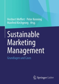 Cover image: Sustainable Marketing Management 9783658024369