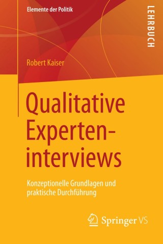 Imagen de portada: Qualitative Experteninterviews 9783658024789