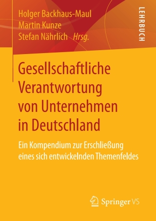 Imagen de portada: Gesellschaftliche Verantwortung von Unternehmen in Deutschland 9783658025847