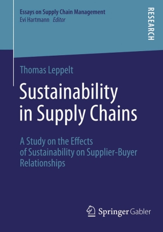 Cover image: Sustainability in Supply Chains 9783658026004