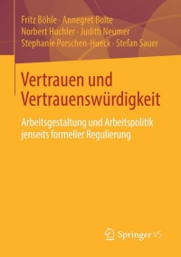 Immagine di copertina: Vertrauen und Vertrauenswürdigkeit 9783658026578