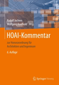 Cover image: HOAI-Kommentar 6th edition 9783658028312