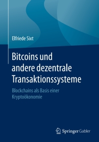Omslagafbeelding: Bitcoins und andere dezentrale Transaktionssysteme 9783658028435