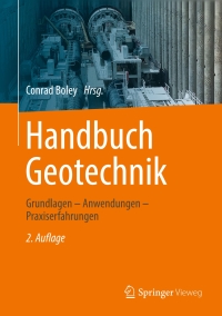 Cover image: Handbuch Geotechnik 2nd edition 9783658030544