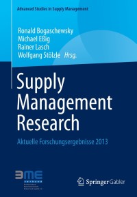 Imagen de portada: Supply Management Research 9783658030605
