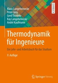 Cover image: Thermodynamik für Ingenieure 9th edition 9783658031688