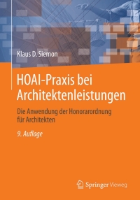 صورة الغلاف: HOAI-Praxis bei Architektenleistungen 9th edition 9783658032630