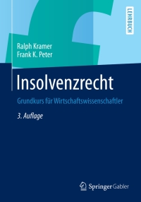 Cover image: Insolvenzrecht 3rd edition 9783658032777