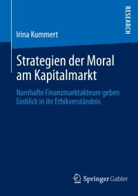 Imagen de portada: Strategien der Moral am Kapitalmarkt 9783658035082