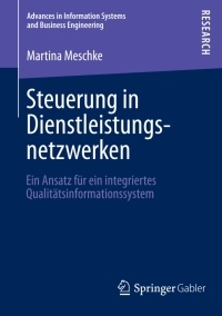 Cover image: Steuerung in Dienstleistungsnetzwerken 9783658035549