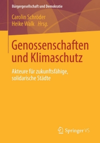 Cover image: Genossenschaften und Klimaschutz 9783658036317