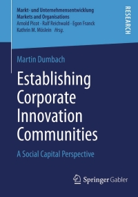 Cover image: Establishing Corporate Innovation Communities 9783658036942