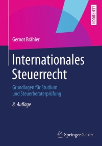 Cover image: Internationales Steuerrecht 8th edition 9783658038441
