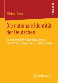 Imagen de portada: Die nationale Identität der Deutschen 9783658040147