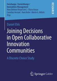 Cover image: Joining Decisions in Open Collaborative Innovation Communities 9783658040635