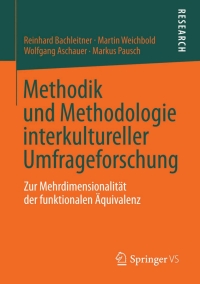 Omslagafbeelding: Methodik und Methodologie interkultureller Umfrageforschung 9783658041984