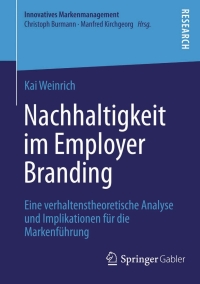 Imagen de portada: Nachhaltigkeit im Employer Branding 9783658042790