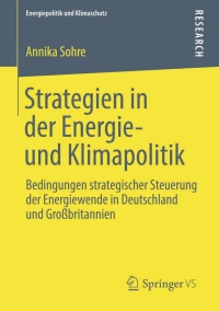 Cover image: Strategien in der Energie- und Klimapolitik 9783658043025