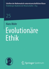 Cover image: Evolutionäre Ethik 9783658043193