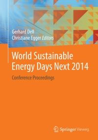 表紙画像: World Sustainable Energy Days Next 2014 9783658043544