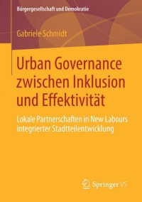 Imagen de portada: Urban Governance zwischen Inklusion und Effektivität 9783658043704