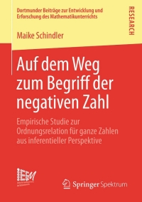 Cover image: Auf dem Weg zum Begriff der negativen Zahl 9783658043742