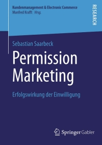 Cover image: Permission Marketing 9783658043889