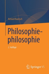 Cover image: Philosophiephilosophie 2nd edition 9783658044350