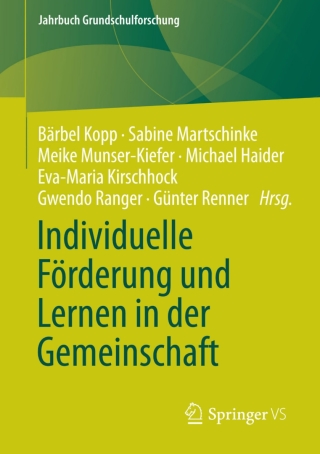 Imagen de portada: Individuelle Förderung und Lernen in der Gemeinschaft 9783658044787