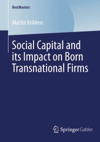 Cover image: Social Capital and its Impact on Born Transnational Firms 9783658046149