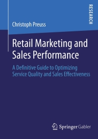 Titelbild: Retail Marketing and Sales Performance 9783658046293