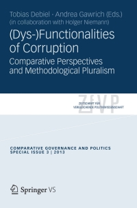 Cover image: (Dys-)Functionalities of Corruption 9783658046323